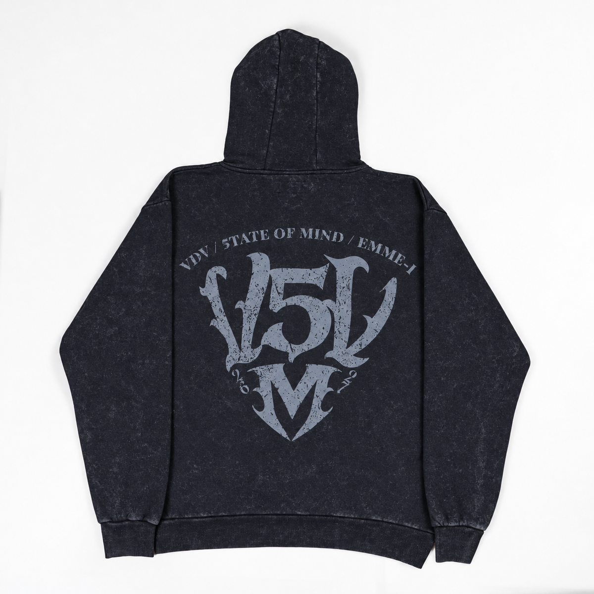 "VDV x 5TATE OF MIND" Hoodie Washed Black