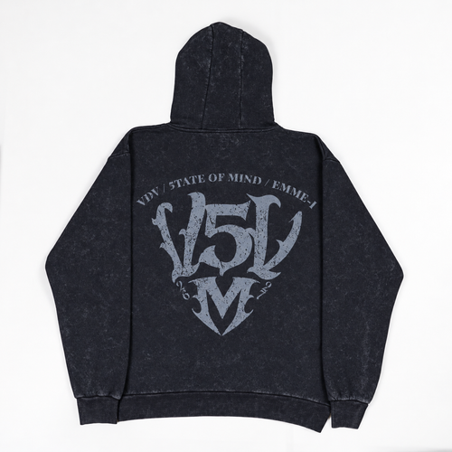 "VDV x 5TATE OF MIND" Hoodie Washed Black