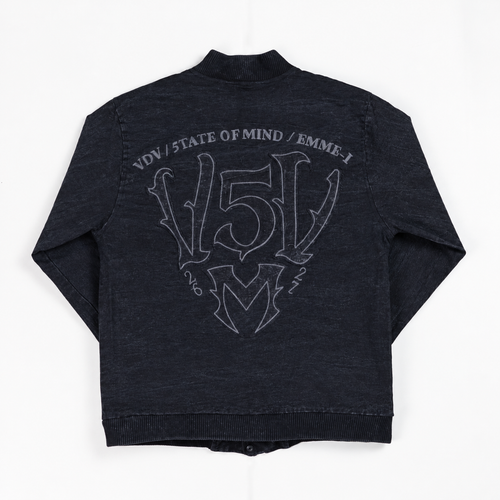 "VDV x 5TATE OF MIND" Canvas Bomber Washed Black