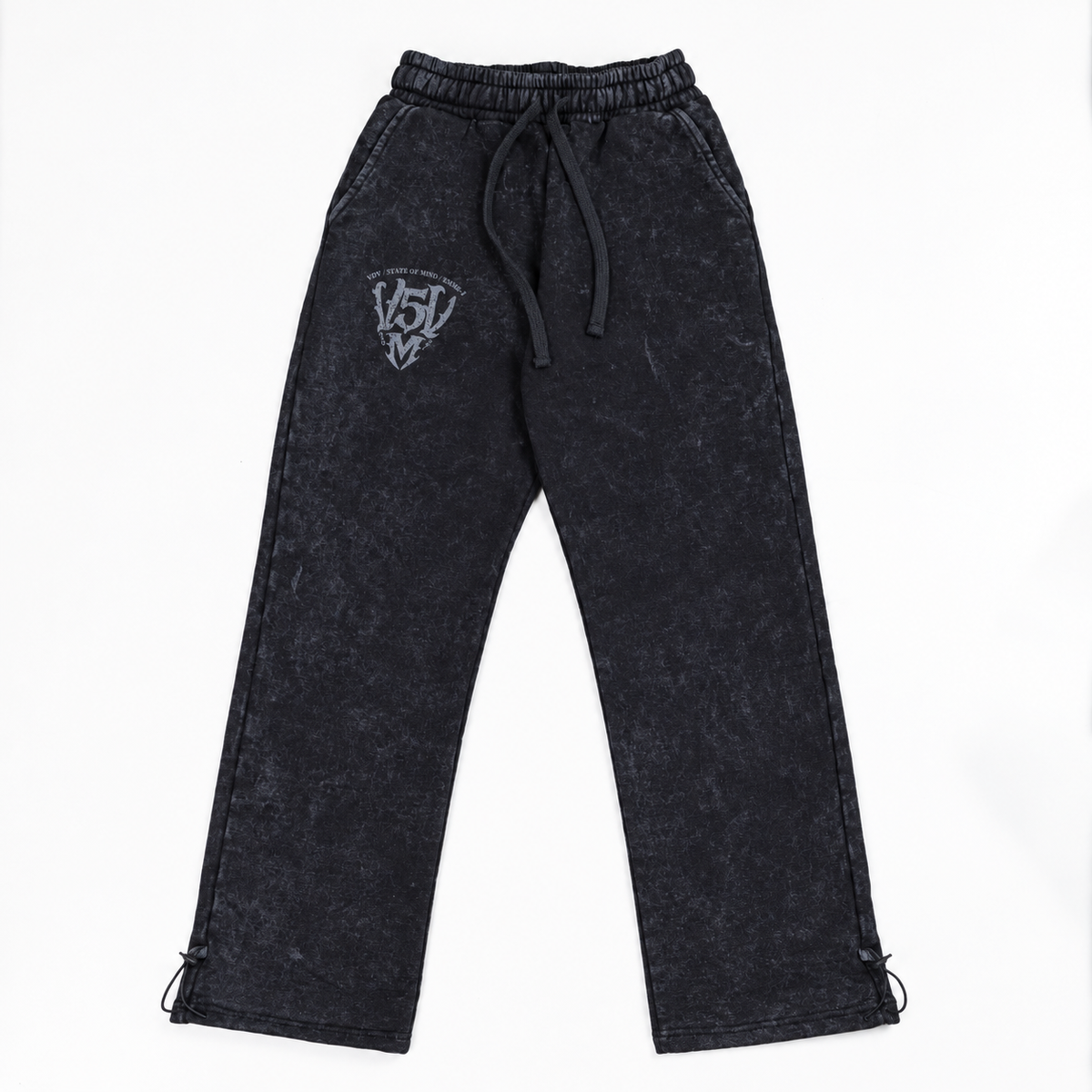 "VDV x 5TATE OF MIND" Fleece Pants Washed Black