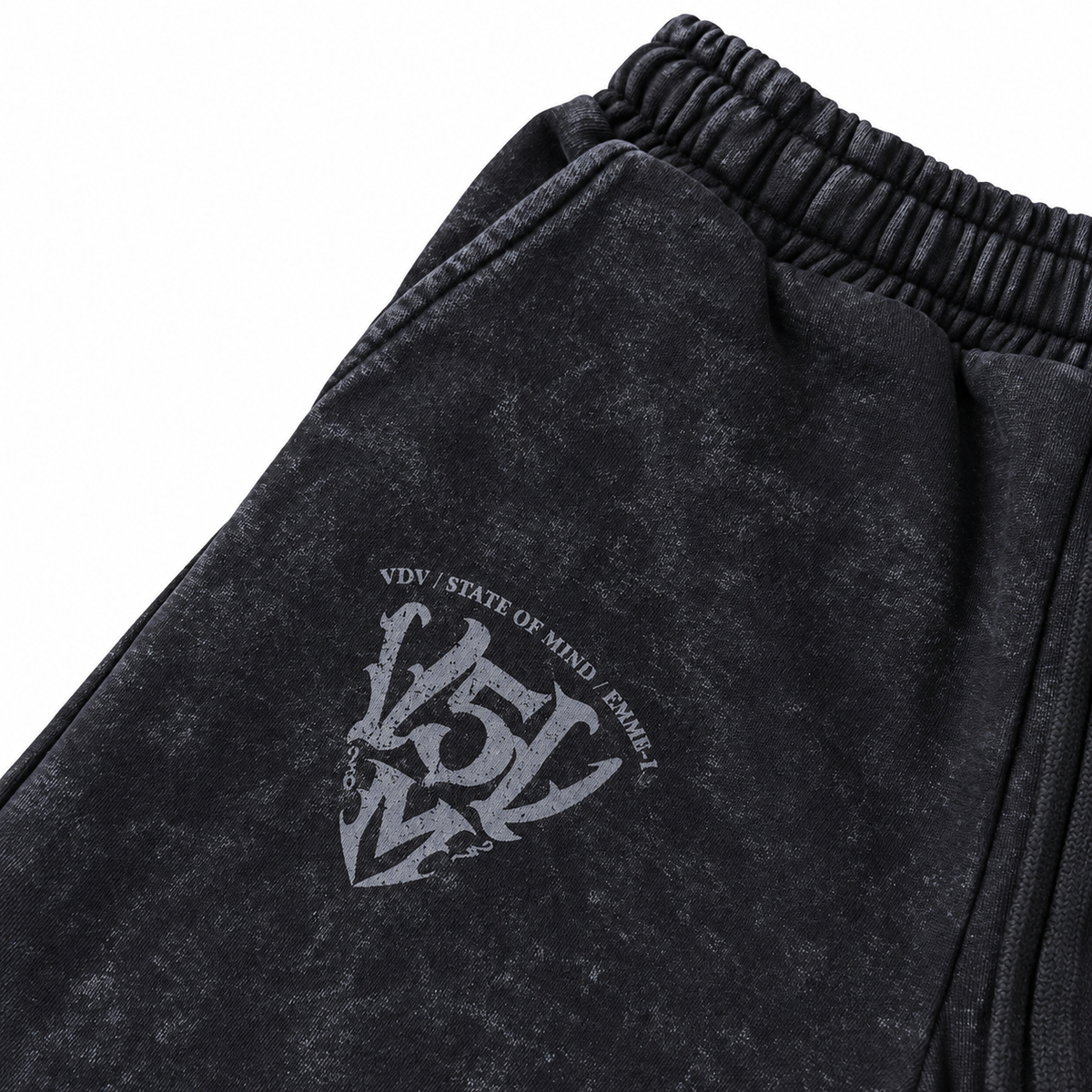 "VDV x 5TATE OF MIND" Fleece Pants Washed Black